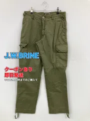 J.W.BRINE カーゴパンツ カーキ フルレングス 無地 スタンダード テーパード レギュラー メンズのサムネイル