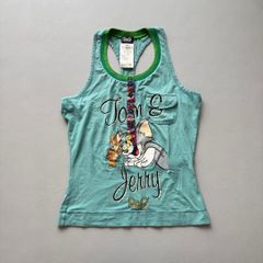 D&G ドルガバ タンクトップ トムとジェリー ライトグリーン XS D447
