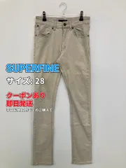 SUPERFINE デニムパンツ 28 ベージュ レギュラー ストレート スキニー・タイト 無地 フルレングス レディースのサムネイル