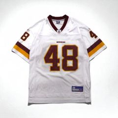 Reebok Game Shirt, Size M, White, Polyester Mesh, Numbered, NFL Washington Redskins Football Uniform