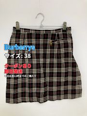 バーバリー ブルーレーベル スカート ノバチェック 38 ネイビー レッド