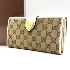 グッチ 長財布 GGキャンバス GG柄 ジャガード ハート ゴールド金具