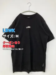 LBWK Tシャツ/カットソー M ブラック 前面プリント バックプリント ブランドロゴ ミドル丈 半袖 クルーネック(丸首) メンズ レディースのサムネイル