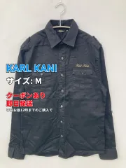 KARL KANI シャツ/ブラウス M ブラック コットン 無地 刺繍 ミドル丈 長袖 レギュラーカラー メンズのサムネイル