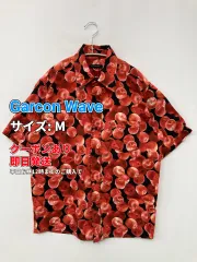 Garcon Wave シャツ/ブラウス M レッド その他総柄 ショート丈 半袖 レギュラーカラー メンズのサムネイル
