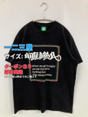 一二三屋 Tシャツ/カットソー MIDEUM ブラック 前面プリント ミドル丈 半袖 クルーネック(丸首) メンズ レディースのサムネイル