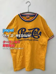 pepsi ペプシ Tシャツ/カットソー MEDIUM イエロー 前面プリント ブランドロゴ ミドル丈 半袖 クルーネック(丸首) メンズ レディースのサムネイル