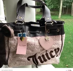 JUICY COUTURE ジューシークチュール デイリー ドリーマー トートバッグ ヴィンテージ ギャル ツアーベルベット ピンクのサムネイル