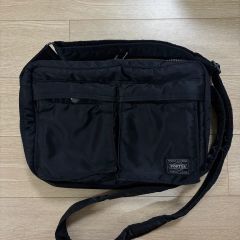 美品 PORTER タンカー マチ拡張 アイアンブルー ネイビー 二層式 廃盤