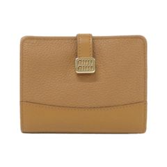 ミュウミュウ miu miu 長財布 クロコ型押しレザー 二つ折り ベージュ