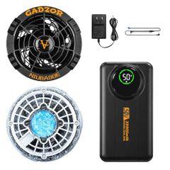 健康用品 ファン バッテリー セット 50V 空調作業服 ペルチェ式 39900mAh