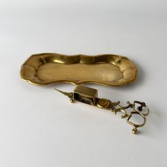 ミキモト キャット トレイ ミラー セット アラベスク 唐草 グリーン