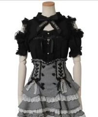 Jamieエーエヌケー クロスモチーフお姫様ブラウス 黒 - メルカリ