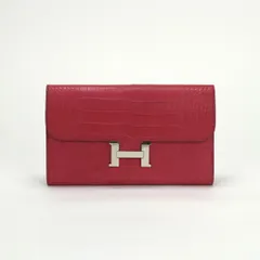 エルメス HERMES コンスタンスロング コンスタンス ロング 財布 長財布 ロングウォレット アリゲーター クロコダイル ローズエクストリーム Roseexteme ピンク シルバー金具のサムネイル