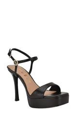 ゲス レディース シューズ ヒール プラットフォーム サンダル アンクル GUESS Hendorankle Straplatform Sandal Black ブラックのサムネイル