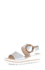 ガボール レディース シューズ ヒール サンダル Gabor Lug Sole Quarter Strap Sandal Silver シルバーのサムネイル