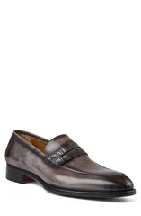 ブルーノマグリ メンズ シューズ ローファー Bruno Magli Emilio Penny Loafer Grey Croc グレーのサムネイル