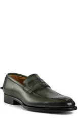 ブルーノマグリ メンズ シューズ ローファー Bruno Magli Emilio Penny Loafer Green Croc グリーンのサムネイル