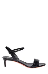 サントーニ レディース シューズ サンダル ヒール Santoni Womens midheel sandal Black ブラックのサムネイル