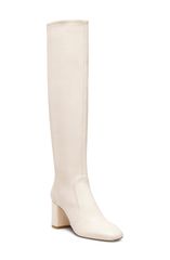スチュアート ワイツマン レディース シューズ ブーツ・レインブーツ ヒール Stuart Weitzman Lucie Knee High Block Heel Boot Cream クリーム