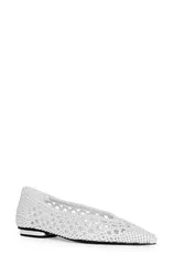 レベッカミンコフ レディース シューズ パンプス キャップ Rebecca Minkoff Bellerina Pointed Cap Toe Flat Silver シルバーのサムネイル
