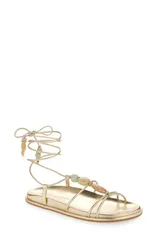 スチュアート ワイツマン レディース シューズ サンダル アンクル Stuart Weitzman Majorcankle Tie Sandalight Gold Liquid Metallic ゴーのサムネイル