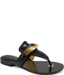 ダナキャラン レディース シューズ サンダル ベルベット Donna Karan Velvetwist Cuff Thong Sandals Black ブラックのサムネイル
