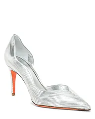 サントーニ レディース シューズ ヒール レザー Santoni Womens leather highheel pump Silver シルバーのサムネイル