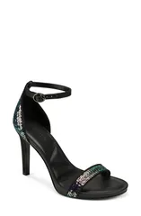 カール ラガーフェルド レディース シューズ ヒール サンダル スパンコール アンクル KARLAGERFELD PARIS Kenz Sequin Ankle Strap Sandal Multiのサムネイル