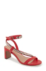 レベッカミンコフ レディース シューズ ヒール サンダル アンクル Rebecca Minkoff Catalinankle Strap Sandal Red レッドのサムネイル