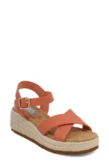 ミア レディース シューズ ヒール プラットフォーム サンダル アンクル MIA Nikky Ankle Straplatform Wedge Sandal Coral Brus コーラルのサムネイル
