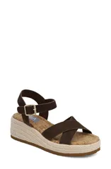 ミア レディース シューズ ヒール プラットフォーム サンダル アンクル MIA Nikky Ankle Straplatform Wedge Sandal Chocolate チョコレートのサムネイル