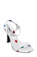カール ラガーフェルド レディース シューズ パンプス サンダル アンクル KARLAGERFELD PARIS Cybil Ankle Strap Sandal Bright White ホワイトのサムネイル