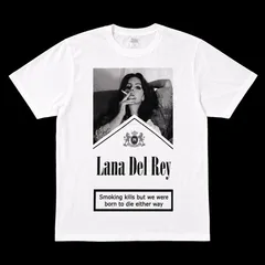 オリジナル ハイクオリティ ビッグプリント Tシャツ 5.6オンス ミディアムウエイト Lana Del Rey ラナデルレイ Born to Die マルボロ 煙草 パッケージ アートワーク 白 ホワイト XS(SS) S M L XL(LL) ユニセックスのサムネイル