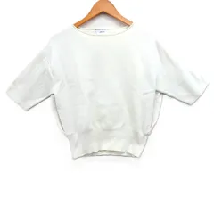 アメリヴィンテージ Ameri VINTAGE 5分袖 ニット セーター ボートネック 無地 オフホワイト 白 /FT12のサムネイル