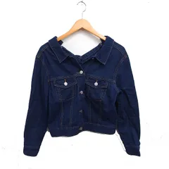 ジルバイジルスチュアート JILL by JILLSTUART Gジャン ジージャン デニム ジャケット バックリボン S インディゴ 紺 /FT34のサムネイル