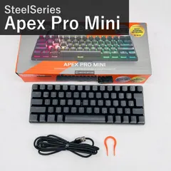 SteelSeries スチールシリーズ Apex Pro Mini JP 64825 ブラック 有線 ゲーミングキーボード 60%ミニサイズ 日本語配列 OmniPointスイッチ ラピッドトリガー搭載 2-in-1アクションキー 国内正規品のサムネイル
