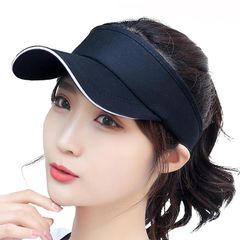 【新品】 [ワン リミテーション] バイザー 単色 サンバイザー 帽子 シンプル ランニング 日よけ 夏 メンズ レディース CP454(ブラック) 1