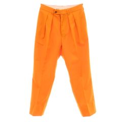 ワコマリアDOUBLE PLEATED CHINO TROUSERS イエロー - メルカリ