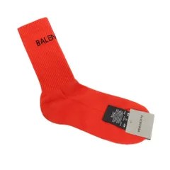 【中古】【未使用】バレンシアガ BALENCIAGA コットンナイロンポリウレタン ソックス レッドxブラック【サイズXL（28～30cm）】【メンズ】のサムネイル