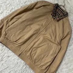 DAKS リバーシブルブルゾン ベージュ L チェック柄 着回し 2way カジュアルのサムネイル