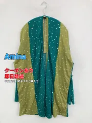 Amina アミナ カーディガン/ボレロ グリーン ストライプ柄 ロング丈 長袖 レディースのサムネイル