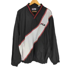 フィラ FILA 90s Vネック ロゴ 刺繍 ナイロン ピステ メンズ import：XL のサムネイル