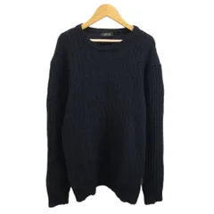バーニーズニューヨーク BARNEYS NEW YORK ケーブルニット セーター ウール 紺 ネイビー ケーブルニット クルーネック 長袖 /SH ■GY20のサムネイル