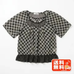 IN IKEDA NOBUO チェック柄 ブラウス M モノトーン シアーのサムネイル