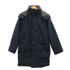 ランズエンド LANDS' END ジャンパー 中綿ジャケット 上着 M 紺 ネイビー フード付き 長袖 無地 /KK ■ECB006のサムネイル