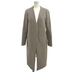 グリーンレーベルリラクシング ユナイテッドアローズ green label relaxing コート ウール 36 紫 パープル ノーカラー 長袖 ロング丈 /MD ■ECB006のサムネイル
