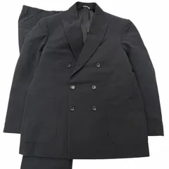 美品□LOUIS VUITTON ルイヴィトン 20AW エンボスモノグラム ダブルブレスト スーツ セットアップ ブラック JKT50/PT44 正規品 メンズのサムネイル