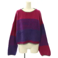 ローズバッド ROSE BUD ニット セーター 切替 F マゼンタピンク パープル グレー /ES ■MAのサムネイル