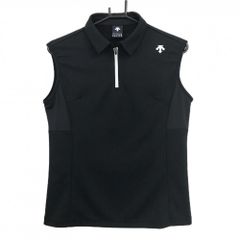 送料無料！DESCENTE レディース ゴルフ ノースリーブシャツ 黒 - メルカリ